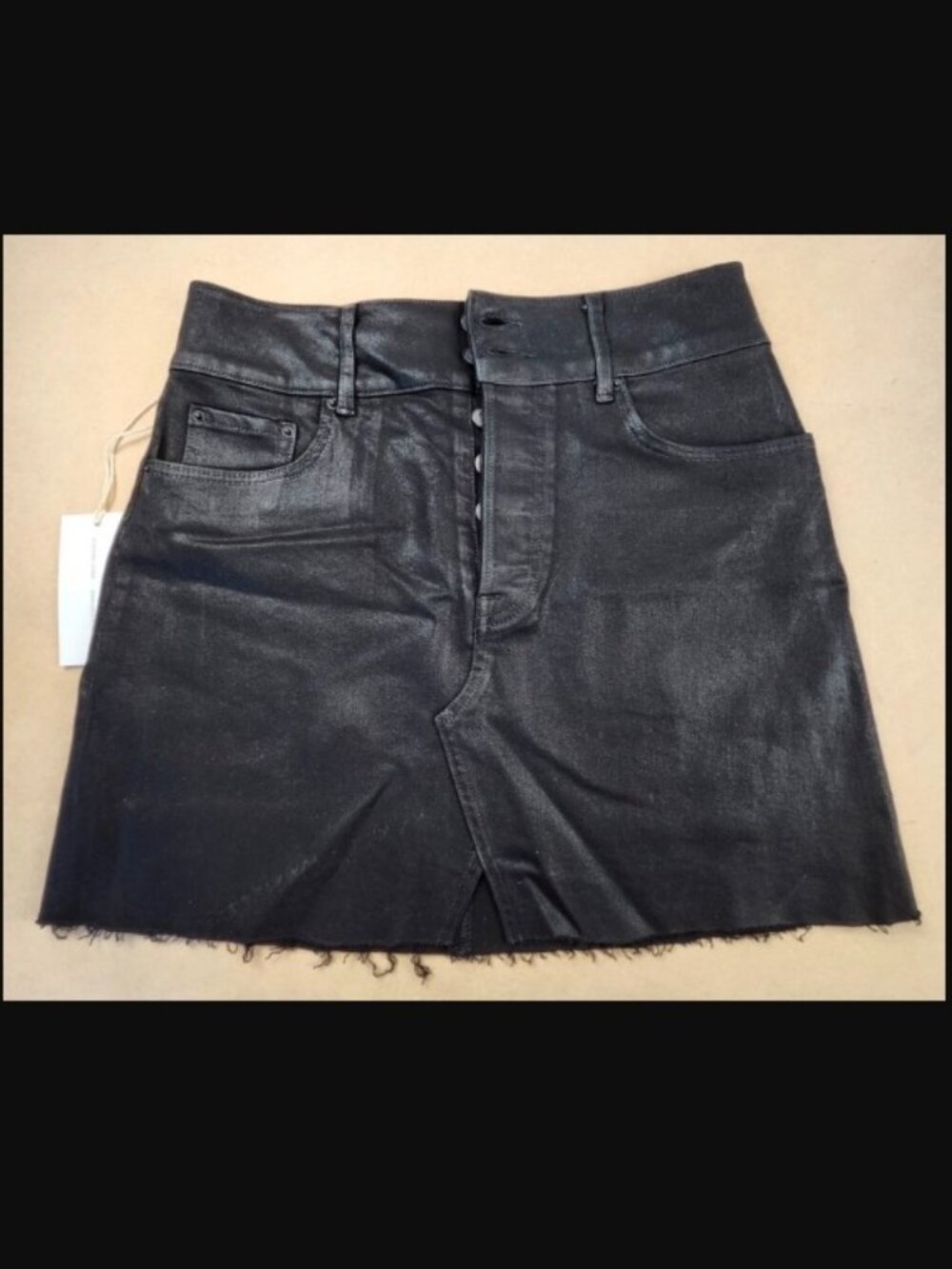 GRLFRND Denim Evie Mini Skirt 29/8 NWT Black $188